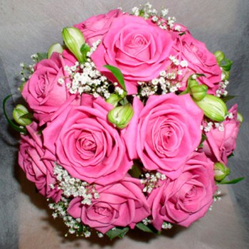 Букет невесты № 11  из розовых роз